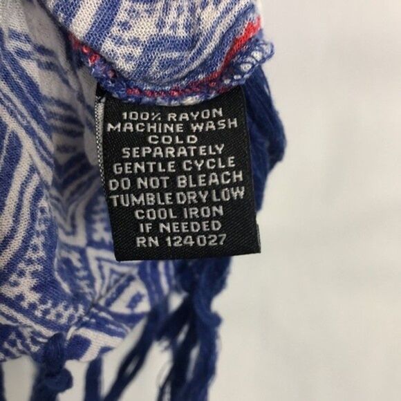 Chic Souls Tribal Pattern Fringe Sleeveless Top 1X RM-C - Picture 5 of 6